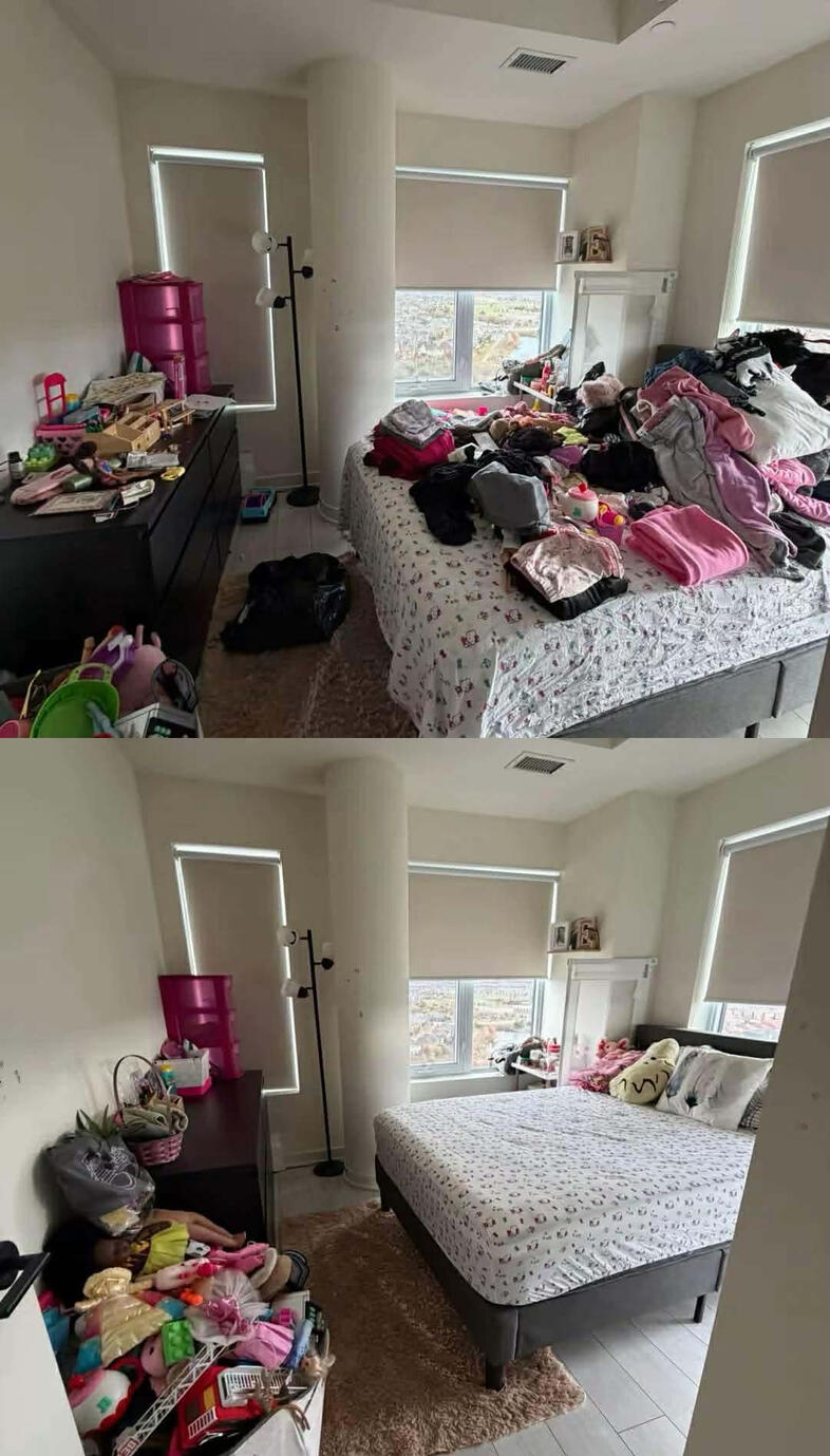 Bedroom Before & After Bedroom Before & After